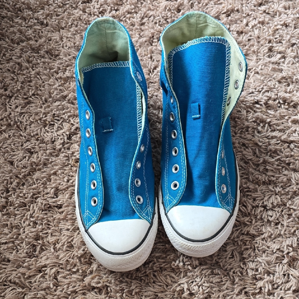 Men's Blue High-Top Sneakers